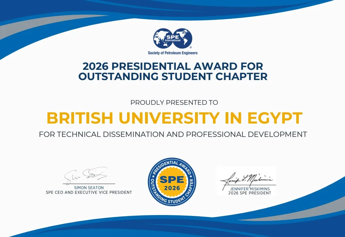 2026 SPE Presidential Award for Outstanding Student Chapter certificate